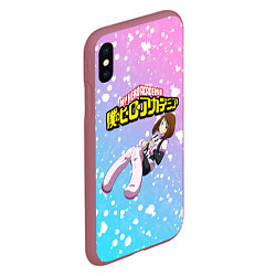 Чехол iPhone XS Max матовый MY HERO ACADEMIA, цвет: 3D-малиновый — фото 2