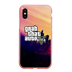 Чехол iPhone XS Max матовый GTA 5, цвет: 3D-баблгам