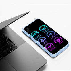 Чехол iPhone XS Max матовый League of Legends, цвет: 3D-голубой — фото 2
