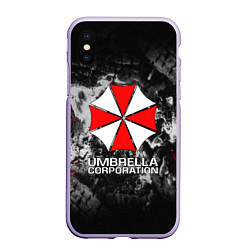 Чехол iPhone XS Max матовый UMBRELLA CORP, цвет: 3D-светло-сиреневый