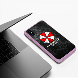 Чехол iPhone XS Max матовый UMBRELLA CORP, цвет: 3D-сиреневый — фото 2