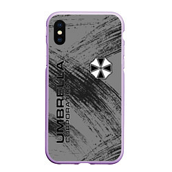 Чехол iPhone XS Max матовый Umbrella Corporation, цвет: 3D-сиреневый