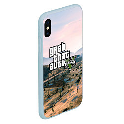 Чехол iPhone XS Max матовый Grand Theft Auto 5, цвет: 3D-голубой — фото 2