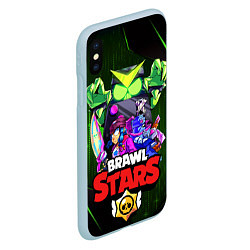 Чехол iPhone XS Max матовый BRAWL STARS, цвет: 3D-голубой — фото 2