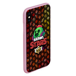 Чехол iPhone XS Max матовый BRAWL STARS:SPIKE, цвет: 3D-розовый — фото 2