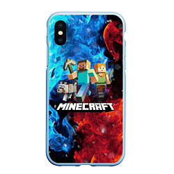 Чехол iPhone XS Max матовый Minecraft Майнкрафт