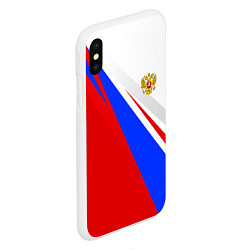 Чехол iPhone XS Max матовый Россия, цвет: 3D-белый — фото 2