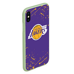 Чехол iPhone XS Max матовый LA LAKERS, цвет: 3D-салатовый — фото 2