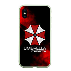 Чехол iPhone XS Max матовый UMBRELLA CORP, цвет: 3D-салатовый