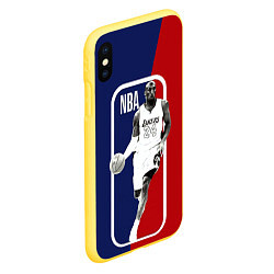 Чехол iPhone XS Max матовый NBA Kobe Bryant, цвет: 3D-желтый — фото 2