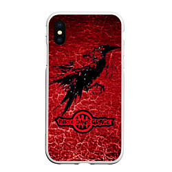 Чехол iPhone XS Max матовый Three Days Grace art, цвет: 3D-белый