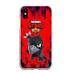 Чехол iPhone XS Max матовый BRAWL STARS CROW