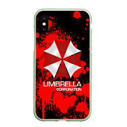 Чехол iPhone XS Max матовый UMBRELLA CORP, цвет: 3D-салатовый