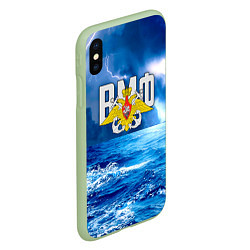 Чехол iPhone XS Max матовый ВМФ, цвет: 3D-салатовый — фото 2
