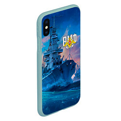 Чехол iPhone XS Max матовый ВМФ, цвет: 3D-мятный — фото 2