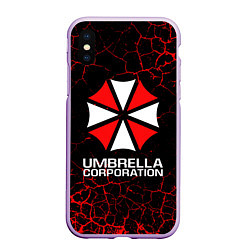 Чехол iPhone XS Max матовый UMBRELLA CORPORATION, цвет: 3D-сиреневый