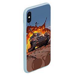 Чехол iPhone XS Max матовый Танк, цвет: 3D-голубой — фото 2