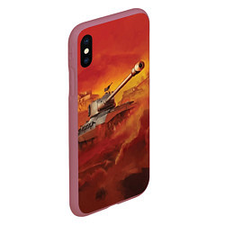 Чехол iPhone XS Max матовый Такнки, цвет: 3D-малиновый — фото 2