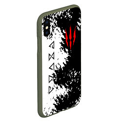 Чехол iPhone XS Max матовый THE WITCHER, цвет: 3D-темно-зеленый — фото 2