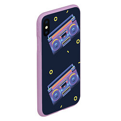 Чехол iPhone XS Max матовый Retro style, цвет: 3D-сиреневый — фото 2