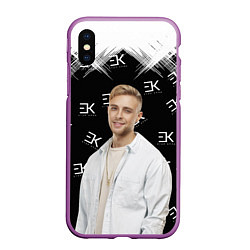 Чехол iPhone XS Max матовый Егор Крид, цвет: 3D-фиолетовый