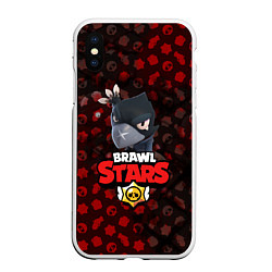 Чехол iPhone XS Max матовый BRAWL STARS:CROW