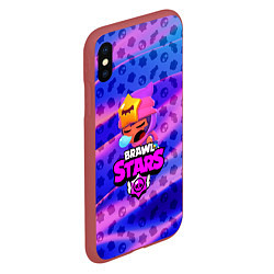 Чехол iPhone XS Max матовый BRAWL STARS:SANDY, цвет: 3D-красный — фото 2