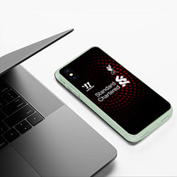 Чехол iPhone XS Max матовый Liverpool, цвет: 3D-салатовый — фото 2