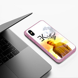 Чехол iPhone XS Max матовый Егор Крид, цвет: 3D-розовый — фото 2