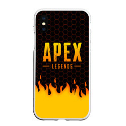 Чехол iPhone XS Max матовый APEX LEGENDS, цвет: 3D-белый