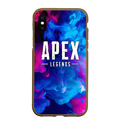 Чехол iPhone XS Max матовый APEX LEGENDS, цвет: 3D-коричневый