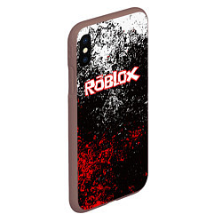 Чехол iPhone XS Max матовый ROBLOX, цвет: 3D-коричневый — фото 2