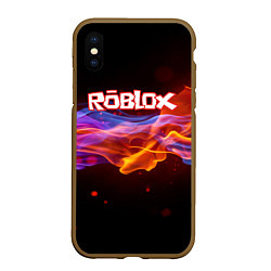 Чехол iPhone XS Max матовый ROBLOX, цвет: 3D-коричневый