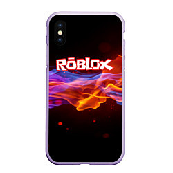 Чехол iPhone XS Max матовый ROBLOX, цвет: 3D-светло-сиреневый
