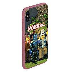 Чехол iPhone XS Max матовый ROBLOX, цвет: 3D-малиновый — фото 2