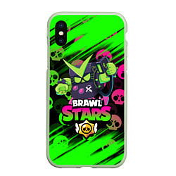 Чехол iPhone XS Max матовый BRAWL STARS VIRUS 8-BIT