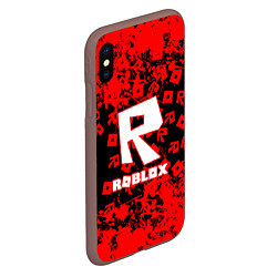 Чехол iPhone XS Max матовый Roblox, цвет: 3D-коричневый — фото 2