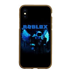 Чехол iPhone XS Max матовый ROBLOX, цвет: 3D-коричневый