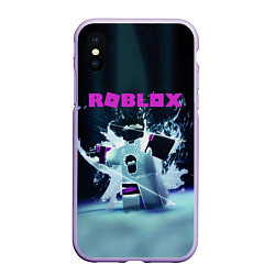 Чехол iPhone XS Max матовый ROBLOX, цвет: 3D-светло-сиреневый