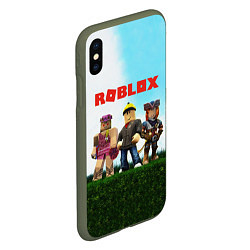 Чехол iPhone XS Max матовый ROBLOX, цвет: 3D-темно-зеленый — фото 2