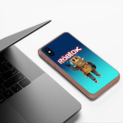 Чехол iPhone XS Max матовый ROBLOX, цвет: 3D-коричневый — фото 2