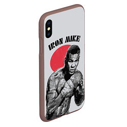 Чехол iPhone XS Max матовый Iron Mike, цвет: 3D-коричневый — фото 2