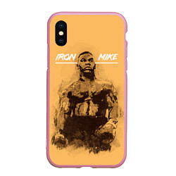 Чехол iPhone XS Max матовый Iron Mike, цвет: 3D-розовый