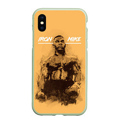 Чехол iPhone XS Max матовый Iron Mike, цвет: 3D-салатовый