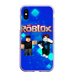 Чехол iPhone XS Max матовый ROBLOX, цвет: 3D-светло-сиреневый