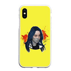 Чехол iPhone XS Max матовый Billie Yellow and Red, цвет: 3D-белый