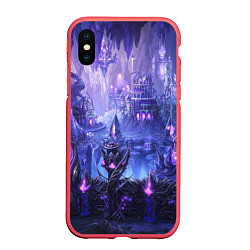 Чехол iPhone XS Max матовый HEROES, цвет: 3D-красный