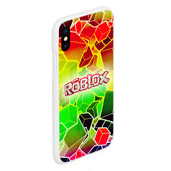 Чехол iPhone XS Max матовый Роблокс, цвет: 3D-белый — фото 2
