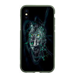 Чехол iPhone XS Max матовый ВОЛК