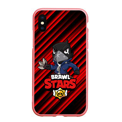 Чехол iPhone XS Max матовый Brawl Stars CROW